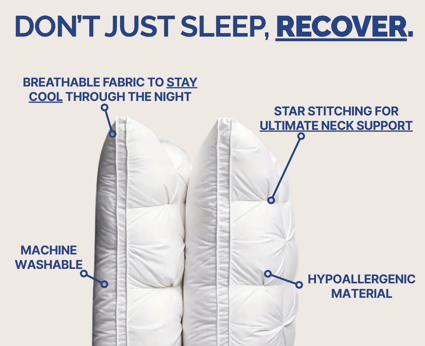 Ultra Soft Supportive Bao Pillow For Deep Restful Sleep