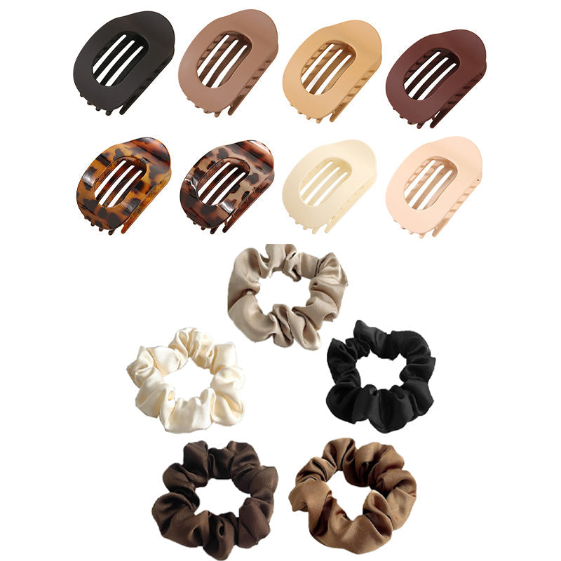 Sleek Oval Hair Clip Set