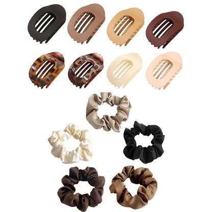 Sleek Oval Hair Clip Set