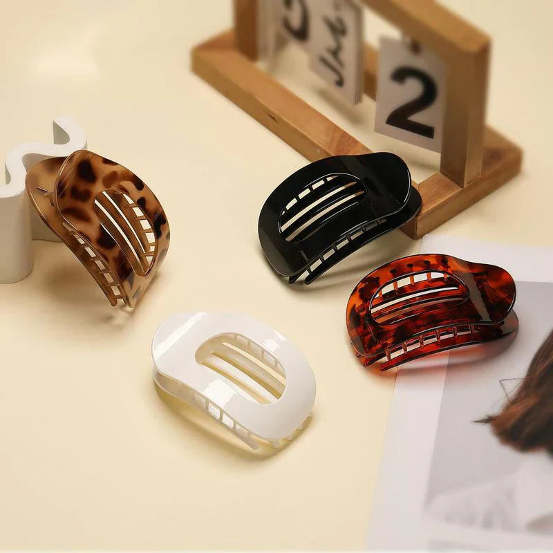 Sleek Oval Hair Clip Set