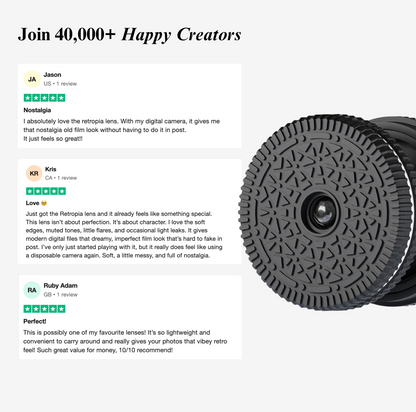 Reimagined Vintage Film-Style Camera Lens